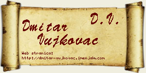 Dmitar Vujkovac vizit kartica